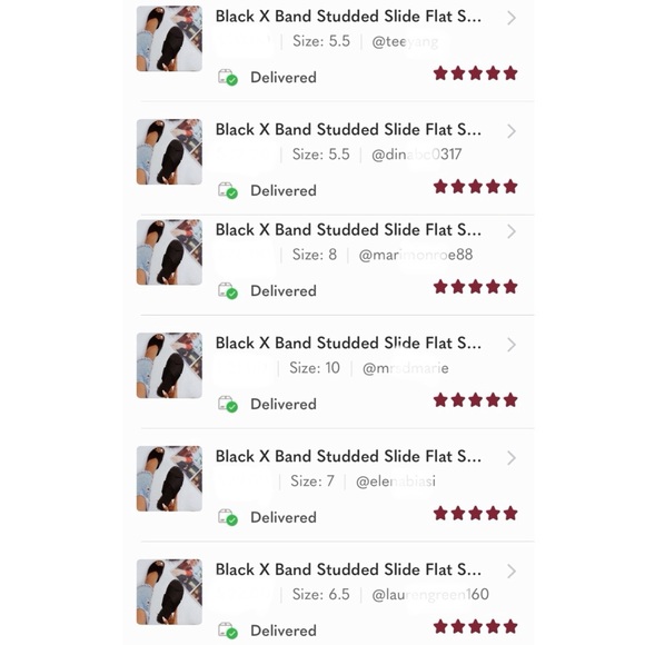 Black X Band Studded Slide Flat Sandals - Picture 8 of 9